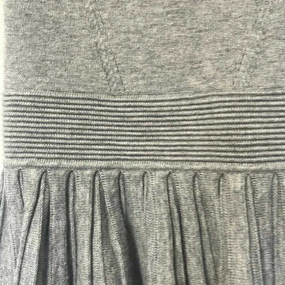 Milly  Minis Knit Pleated Flare Grey Dress Size 4-5 - Picture 3 of 5